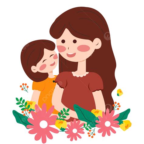 Feliz Dia De Las Madres Vectores Png Dibujos Madre Día De La Madre Madre E Hija Png Y Vector