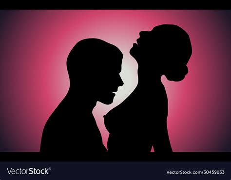Silhouette Passionate Couple Royalty Free Vector Image
