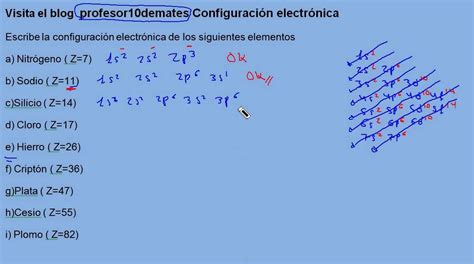 Configuracion Electronica Ejercicios Resueltos De La Tabla Periodica