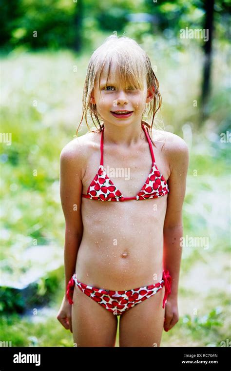 Portrait Of Girl In Bikini Stock Photo Alamy