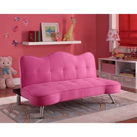 Paint and wallpaper, carpet and curtains and then pink. Convertible Sofa Bed Couch Kids Futon Lounger Girls Pink ...