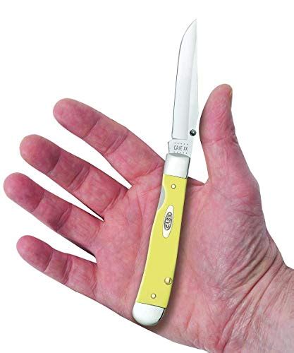 Case Xx Wr Pocket Knife Kickstart Trapperlock Yellow Synthetic Ss W
