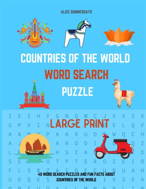 buy countries of the world word search puzzle large print 40 word search puzzles and fun facts