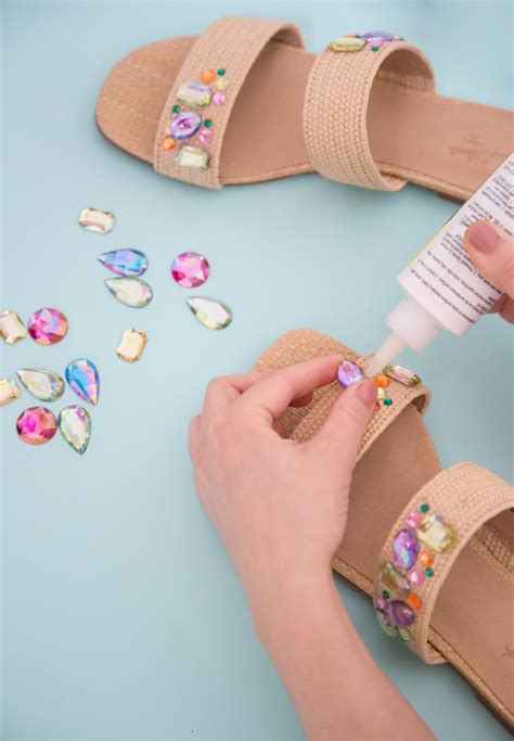 Gem Sandal Diy Oh Joy Diy Slippers Diy Sandals Upcycle Shoes