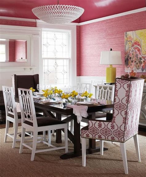 25 Colorful Massucco Warner Miller Rooms Pink Dining Rooms Beautiful