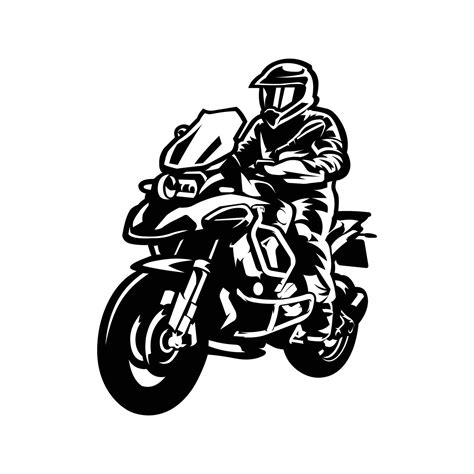 Adventure Sport Motorcycle Silhouette Vector Isolated 17224810 Vector