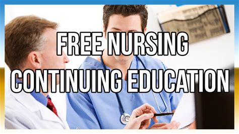 Free Nursing Continuing Education Youtube