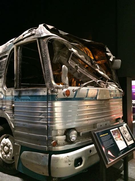 A Burned Out Bus The Freedom Riders Were On Exhibit At The Natl Civil