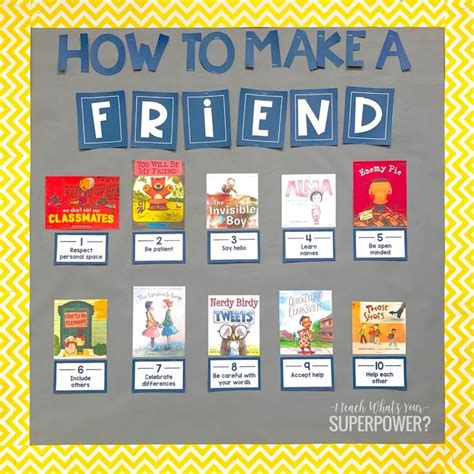 How To Make A Friend Social Emotional Learning Book Bulletin Board