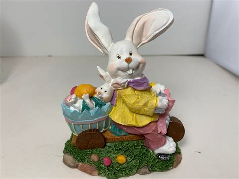 Rabbit Figurine Easter Bunny By Ks Collection Vintage Etsy