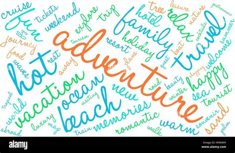 Adventure Word Cloud On A White Background Stock Vector Image And Art Alamy