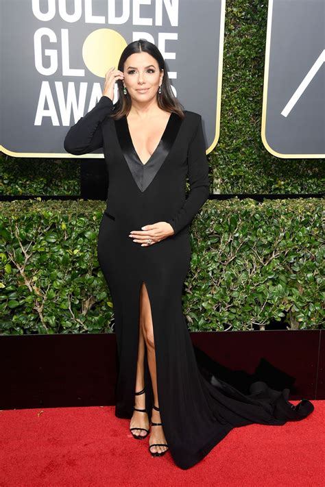 Pregnant Eva Longoria At 75th Annual Golden Globe Awards In Beverly