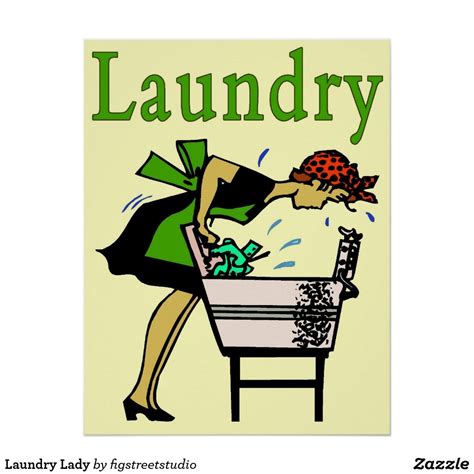 Laundry Lady Poster Zazzle Com Vintage Laundry Laundry Room Art