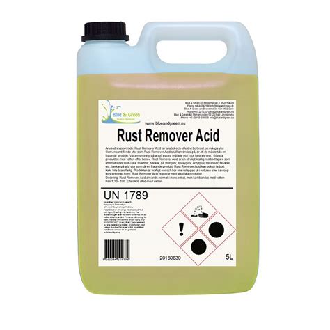 Rust Remover Acid Blue And Green