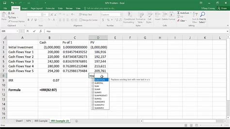 Irr Internal Rate Of Return Explained And Calculated In Excel Youtube