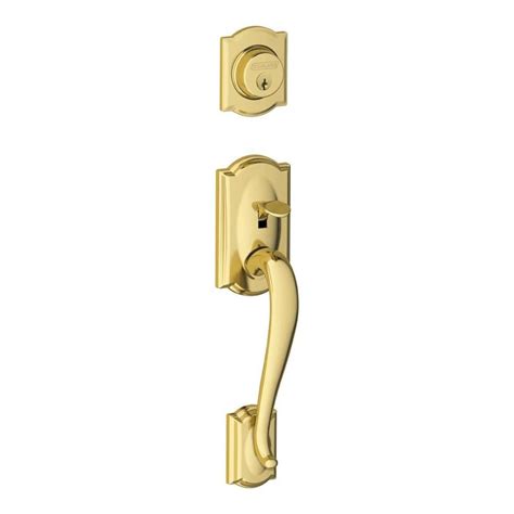 Find door handle lock manufacturers from china. Shop Schlage Camelot Adjustable Bright Brass Entry Door ...