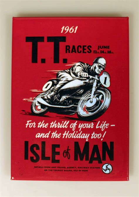 Overview map of the isle of man from openstreetmap project with the snaefell mountain course course highlighted. 1961 TT Poster A7 Notebook - Manx National Heritage