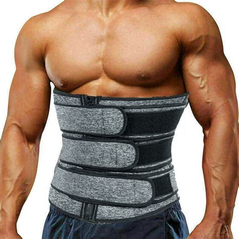 Sauna Waist Trimmer Belt Wide Men Workout Waist Trainer Sweat Ab Belt
