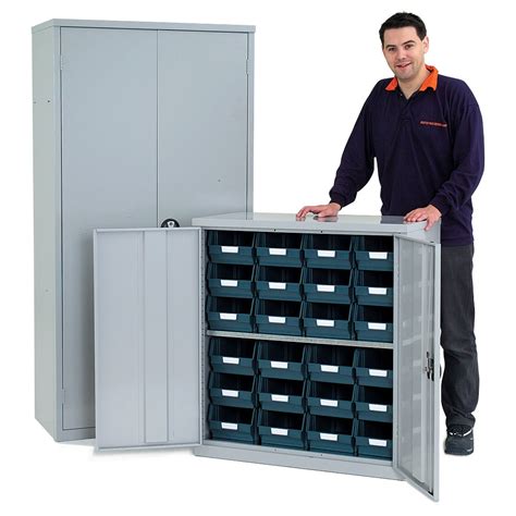 Lockable Steel Cupboards With Storage Bins Parrs