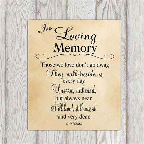 Maybe you would like to learn more about one of these? In loving memory printable Memorial table Wedding memorial