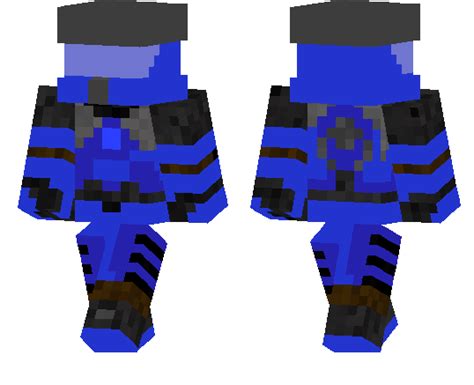 Blue Hev Suit Minecraft Pe Skins