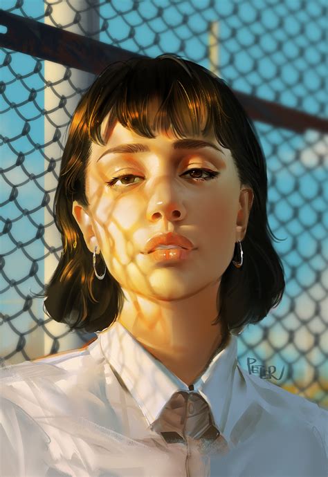 Artstation New Girl Digital Painting Portrait Portrait Drawing