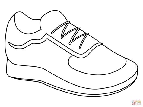 Running Shoe Coloring Page