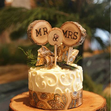 New Wedding Cake Topper Mr And Mrs Cake Topper Rustic Wooden