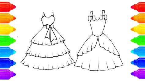 How To Draw A Dress For Kids How To Draw A Girl