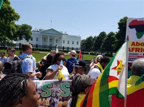 Pictures May 25 Protest At White House Against Sanctions On Zimbabwe