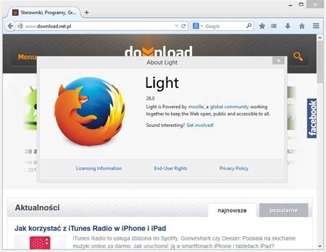 Is one of the best and popular browsers. Light Firefox 42.0 32-bit | Web browsers
