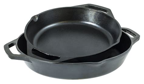 Cast iron cookware is unparalleled in heat retention and even heating. Lodge L8SKL Cast Iron Skillet, Dual Handle Pan, 10.25 ...