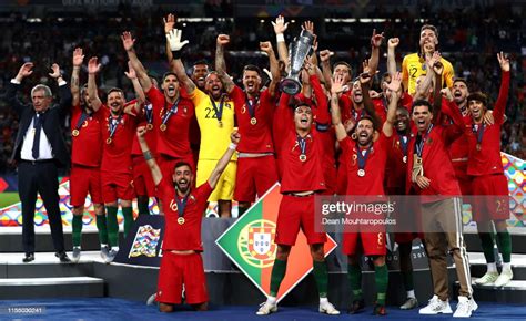 Cristiano Ronaldo Of Portugal Lifts The Trophy With The Squad And