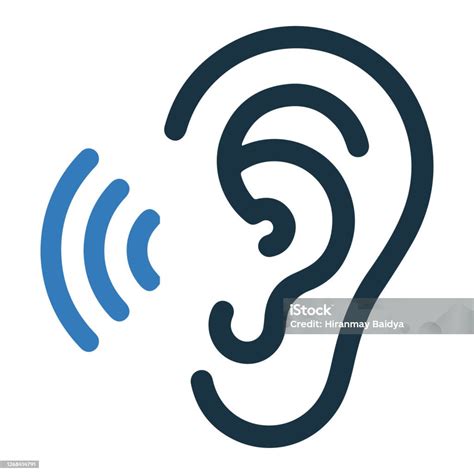 Hearing Ear Icon Vector Graphics Stock Illustration Download Image