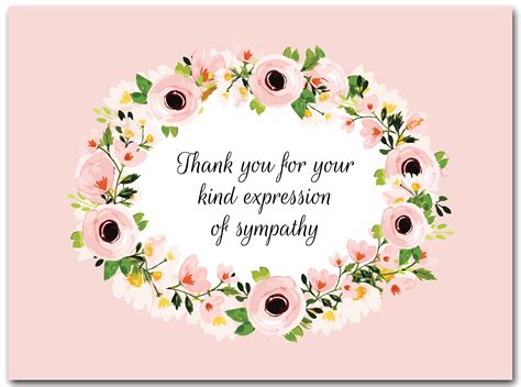Buy 25x Funeral Thank You Cards With Envelopes Blank Floral Sympathy