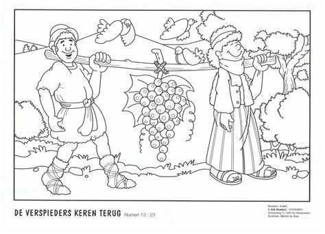 12 Spies Canaan Coloring Page