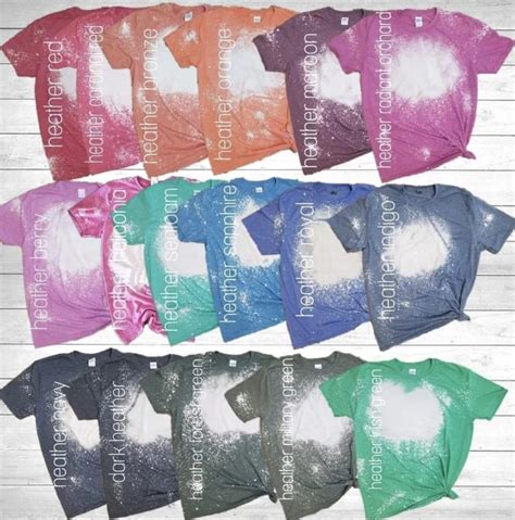 Bleached T Shirt Blanks For Vinyl Or Screen Printing Etsy