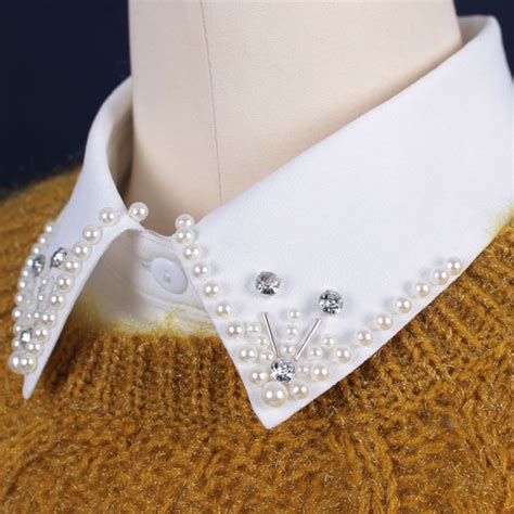 Fake Collar Women Detachable Collars Diamond Crystal Polyester