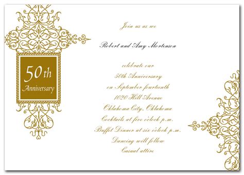 Invitation card birthday anniversary invitations invitation card design invitation cards invites baby announcement cards gold baby showers baby shower invitation templates free fonts download. Golden Anniversary Bliss - Anniversary Invitations by ...