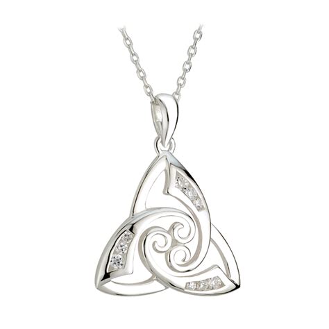 Celtic Trinity Knot Necklace Sterling Silver By Solvar Jewelry