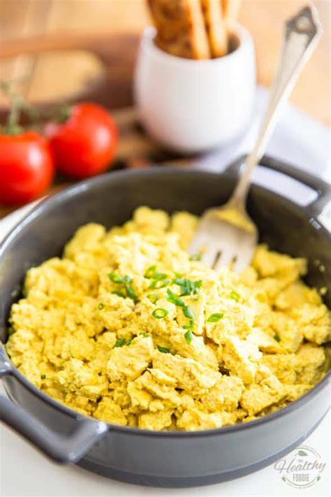 Easy Vegan Tofu Scrambled Eggs The Healthy Foodie Inimitable Livers