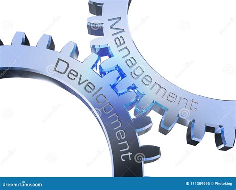 Management And Development On Gearwheels Stock Illustration