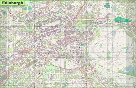 Edinburgh City Map Printable Printable Maps