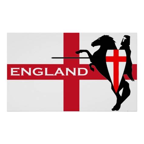 George's day is a celebration of the birth of saint george. St. George's Day England Poster | Zazzle.com in 2021 | St ...