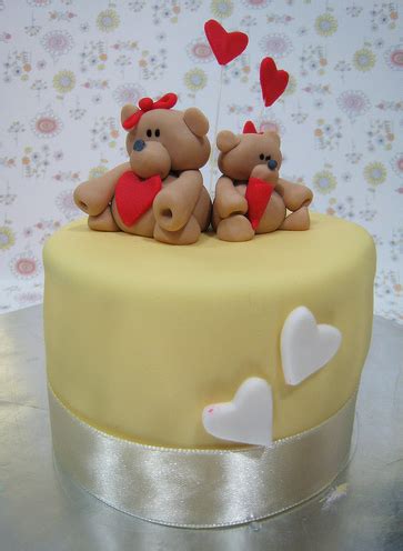All through her life, she has made every day of your special. Happy Mother's Day cake with bears holding hearts on the ...