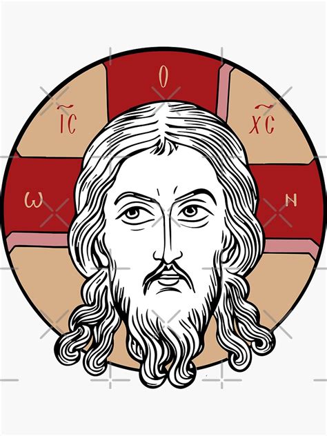 Icon Not Made With Hands V2 The Holy Face Face Of Christ Sticker