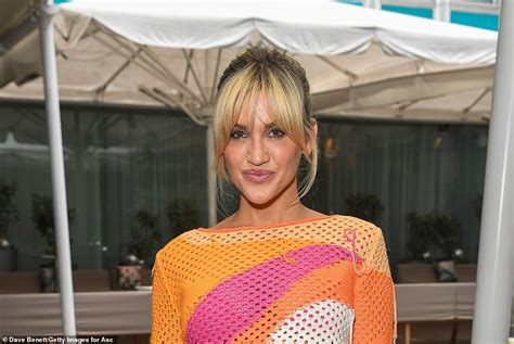 Ashley Roberts Shows Off Her Vey Toned Abs In A Colourful Mesh Co Ord