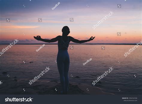 Back View Silhouette Full Body Anonymous Stock Photo 1954163182