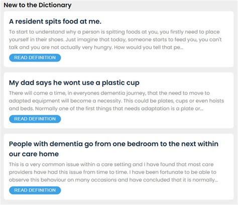 Dementia Dictionary Home Pioneering Dementia Care