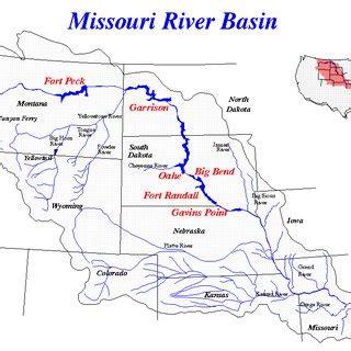 Missouri River Basin Location Map Courtesy U S Army Corps Of